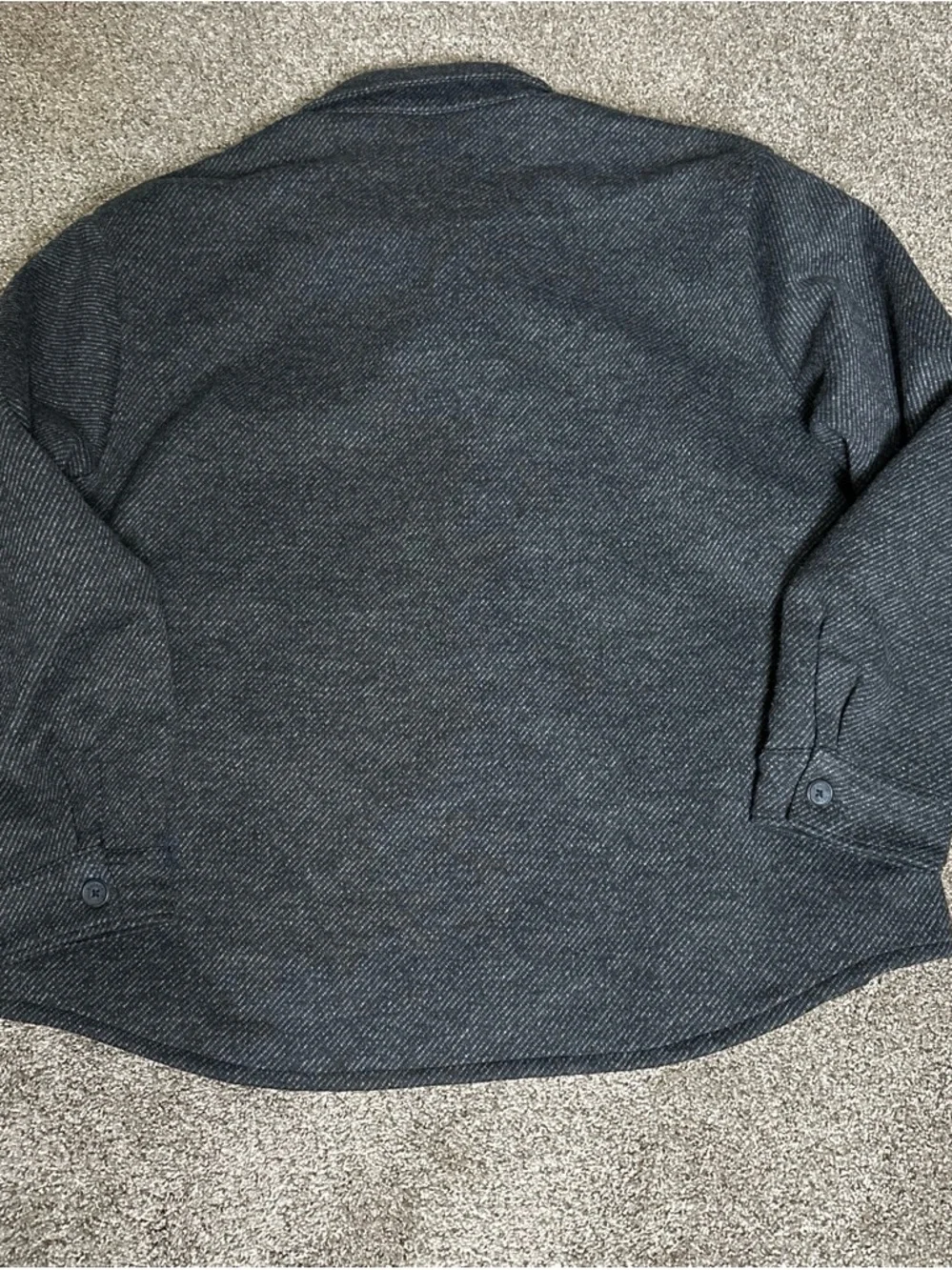 Banana Republic Charcoal Button-Up Shirt Jacket with Side Pockets